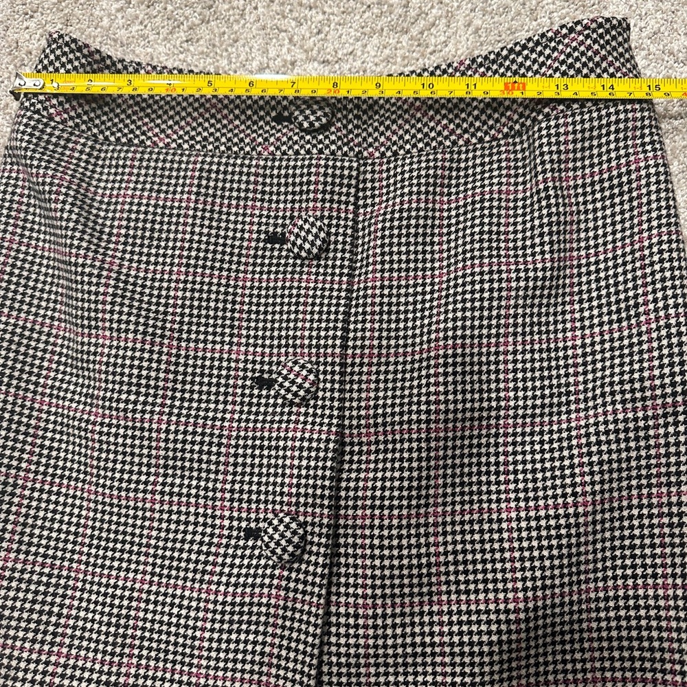 LOFT Houndstooth Wool Skirt - Picture 4 of 13